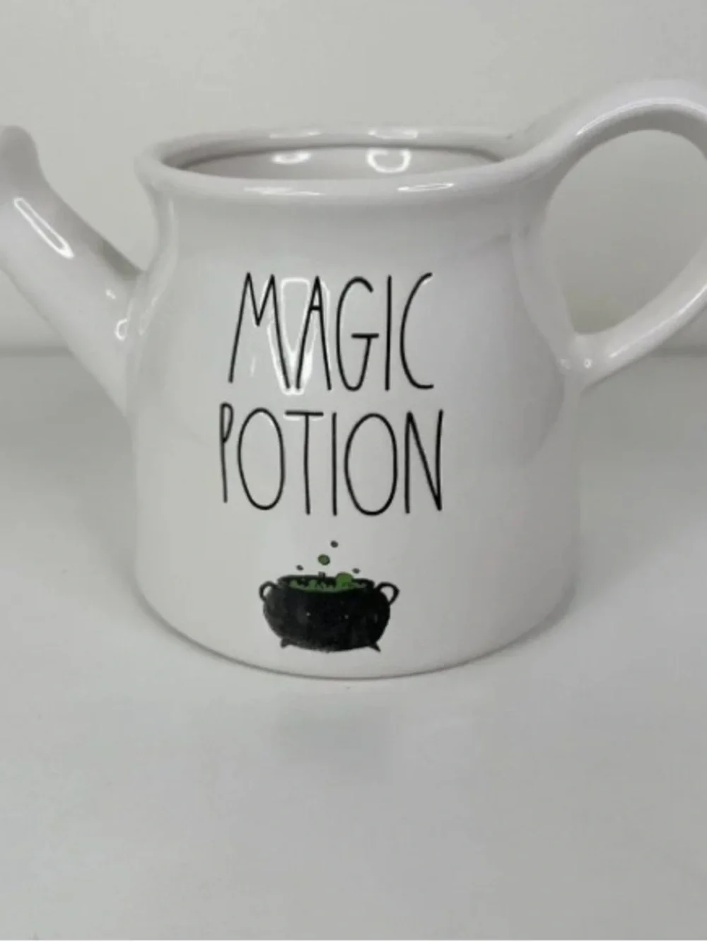Magic Potion White Ceramic Teapot - Whimsical Home Accent